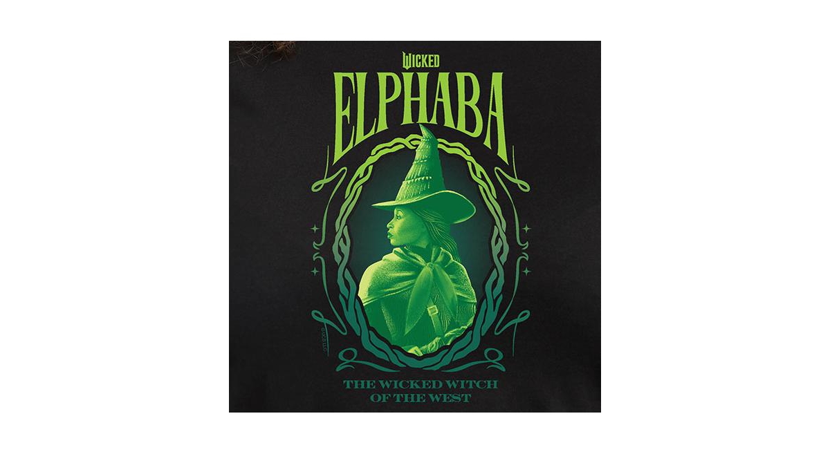 Hybrid Apparel Plus Size Wicked Elphaba Graphic Crew Neck T-shirt In Black