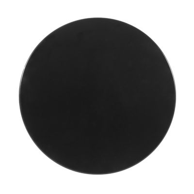 Modern Cylindrical Metal End Table With Iron-Cut Design