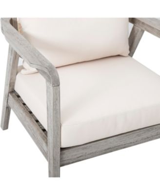 Streamdale Premium Acacia Wood Patio Club Chair w/ Waterproof Cushion