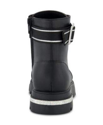Little and Big Girls Rosa Brooch Moto Boot