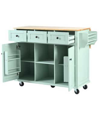 Multifunctional Storage and Wheels Kitchen Cart