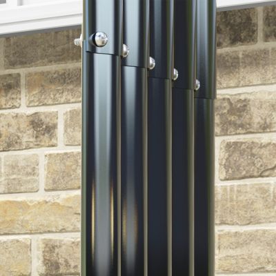 Galvanized Steel Wood Shed Firewood Storage Rack, 4.7' x 1.4' x 4.7' Log Holder Storage Shed with Rubberized Edge for Safety & Gloves for Easy Assembly