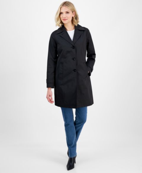Женские куртки MICHAEL Michael Kors Michael Kors Women's Notched Collar Button-Front Coat