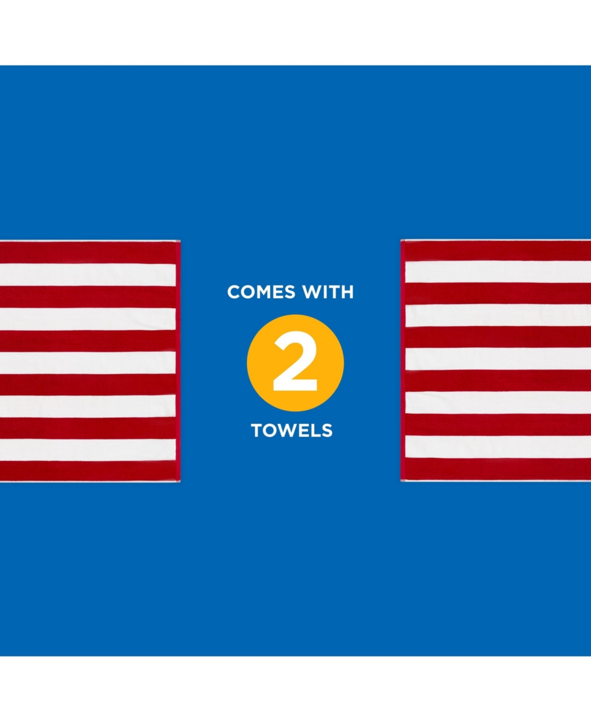 Ben Kaufman Striped Towel - Absorbent, 100% Cotton Towels - Oversized Towels for Beach Essentials - Quick-Dry Swimming Towels - Soft Towels with Strip