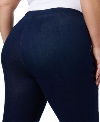 Plus Size Flare High Rise Pull on Jeans