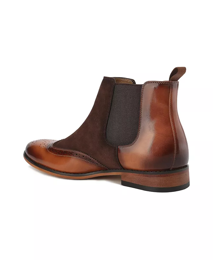 Men's Wingtip Brogue Two-Tone Chelsea Boots - thumbnail 5