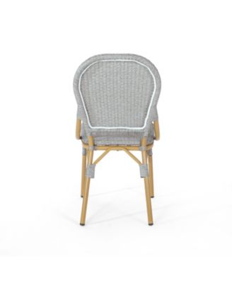 Bamboo Rattan Bistro Chairs (Set of 2)