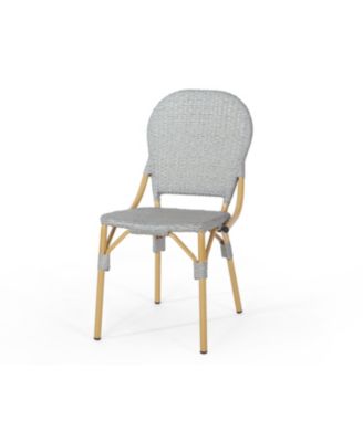 Bamboo Rattan Bistro Chairs (Set of 2)