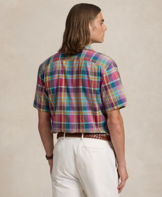 Men's Classic-Fit Plaid Oxford Camp Workshirt