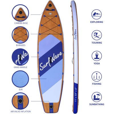 Streamdale Inflatable Stand Up Paddle Board 11'x34" x6" With Accessories