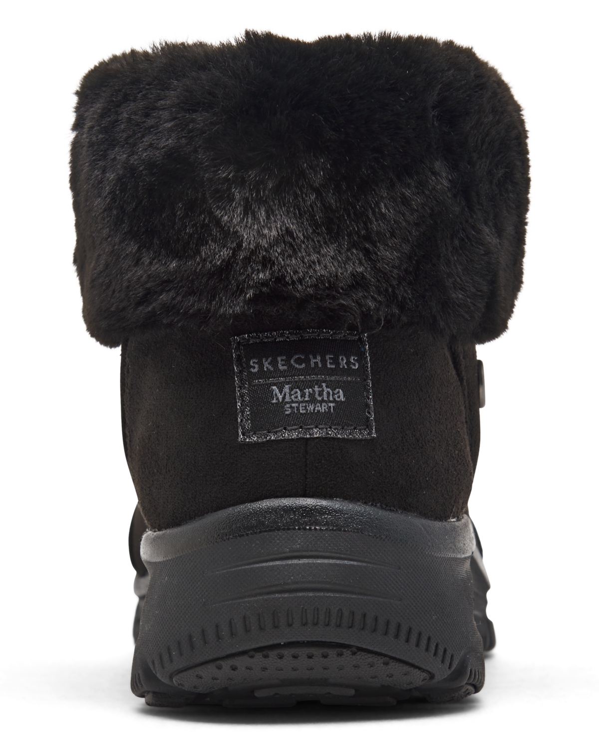 Skechers On The Go Joy Womens Suede Faux Fur Winter Boots In Black