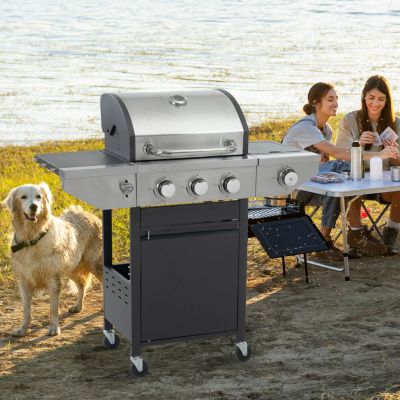 Streamdale 3-Burner Propane Gas Grill with Side Burner