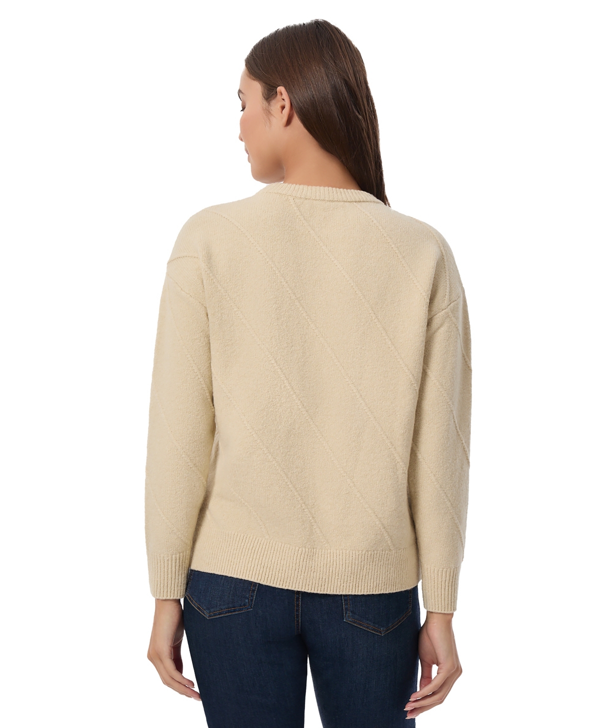 Jones New York Women's Tonal-Texture Drop-Shoulder Sweater