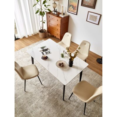 Porcelain Tabletop Dining Table, 55" Rectangular