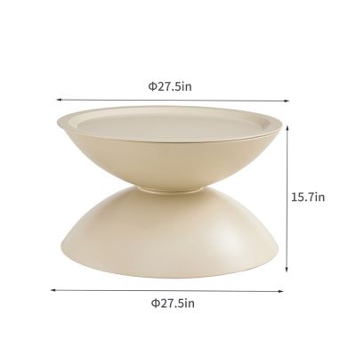 MILK Round Coffee Table with Movable Top