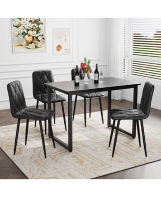 Streamdale Modern PU Cushion Dining Chairs (Set of 4)