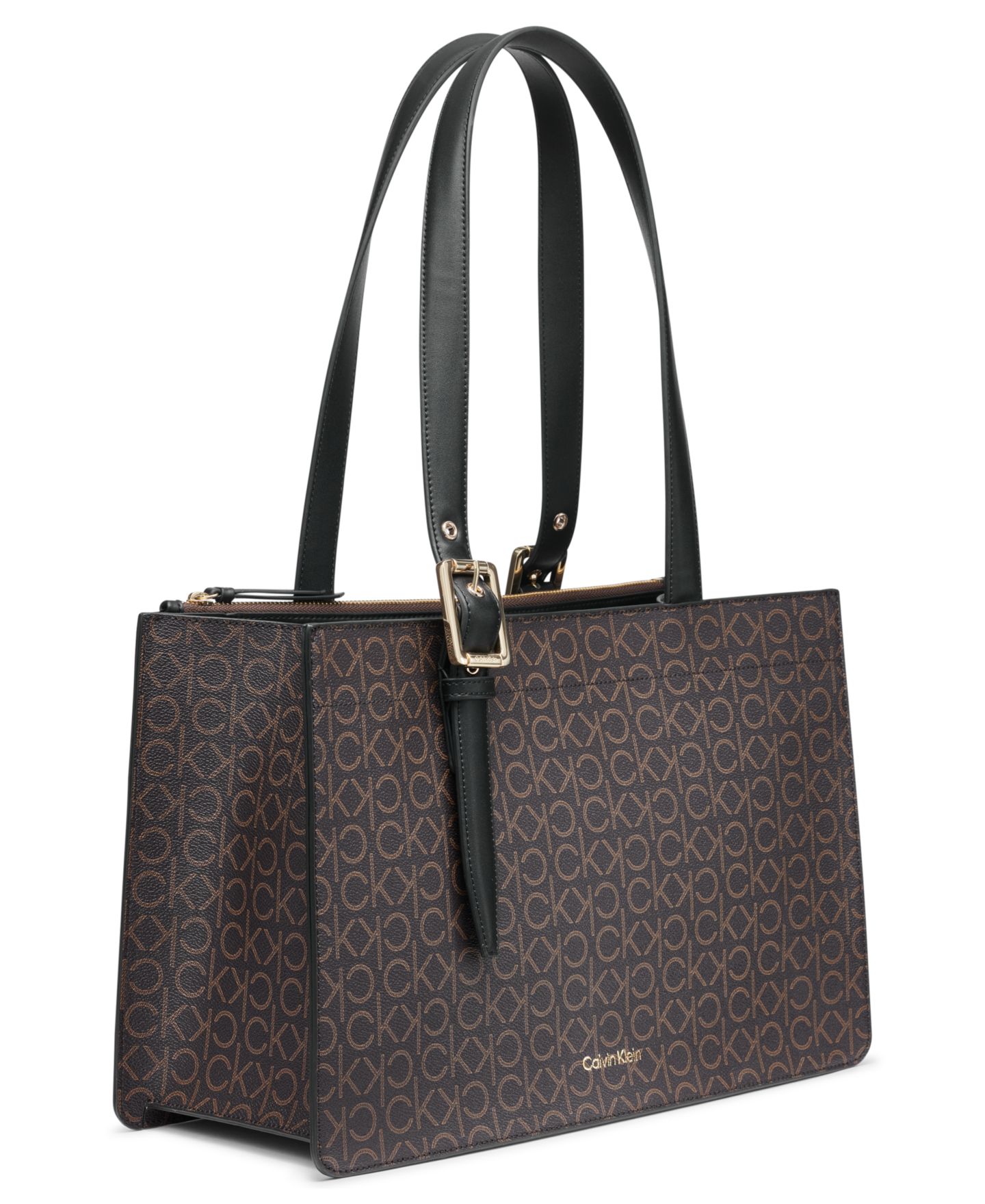 Женская сумка Calvin Klein Havana Signature Tote, цвет: Коричневый / Чёрный — фото 3