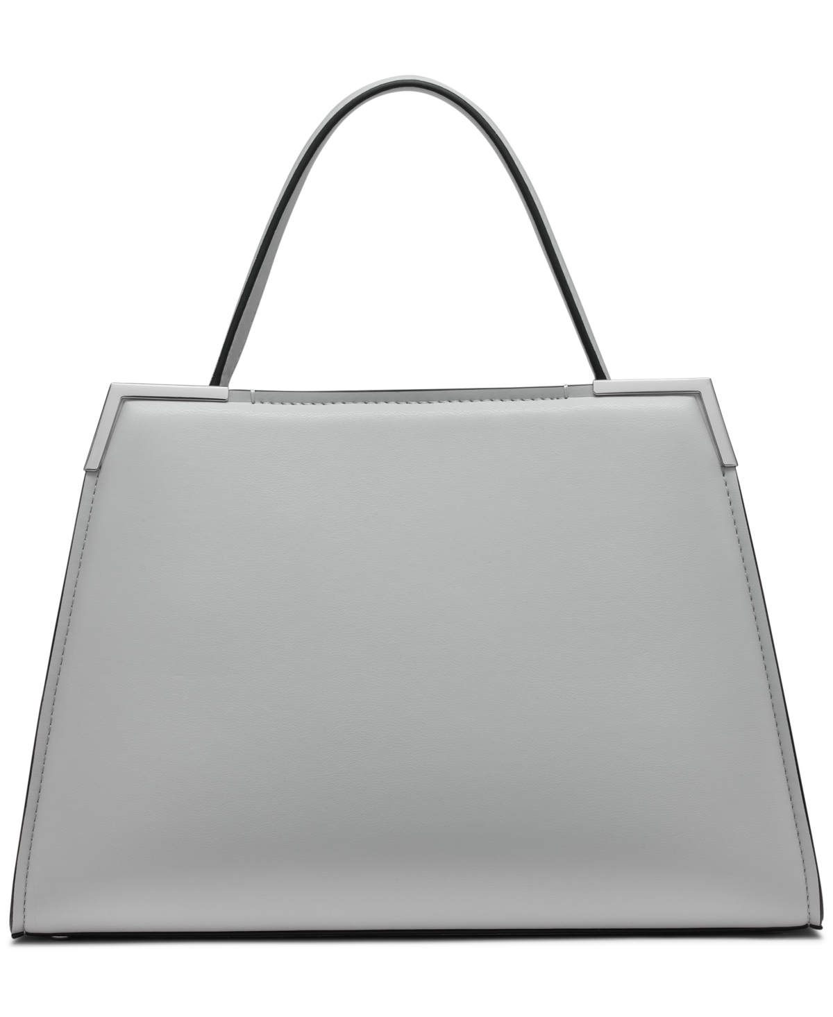 Calvin Klein Mica Top Handle Convertible Satchel In Dove Gray