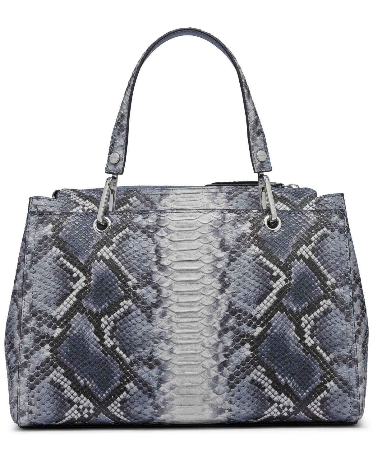 Calvin Klein Garnet Convertible Triple Compartment Satchel Bag In Blue Multi