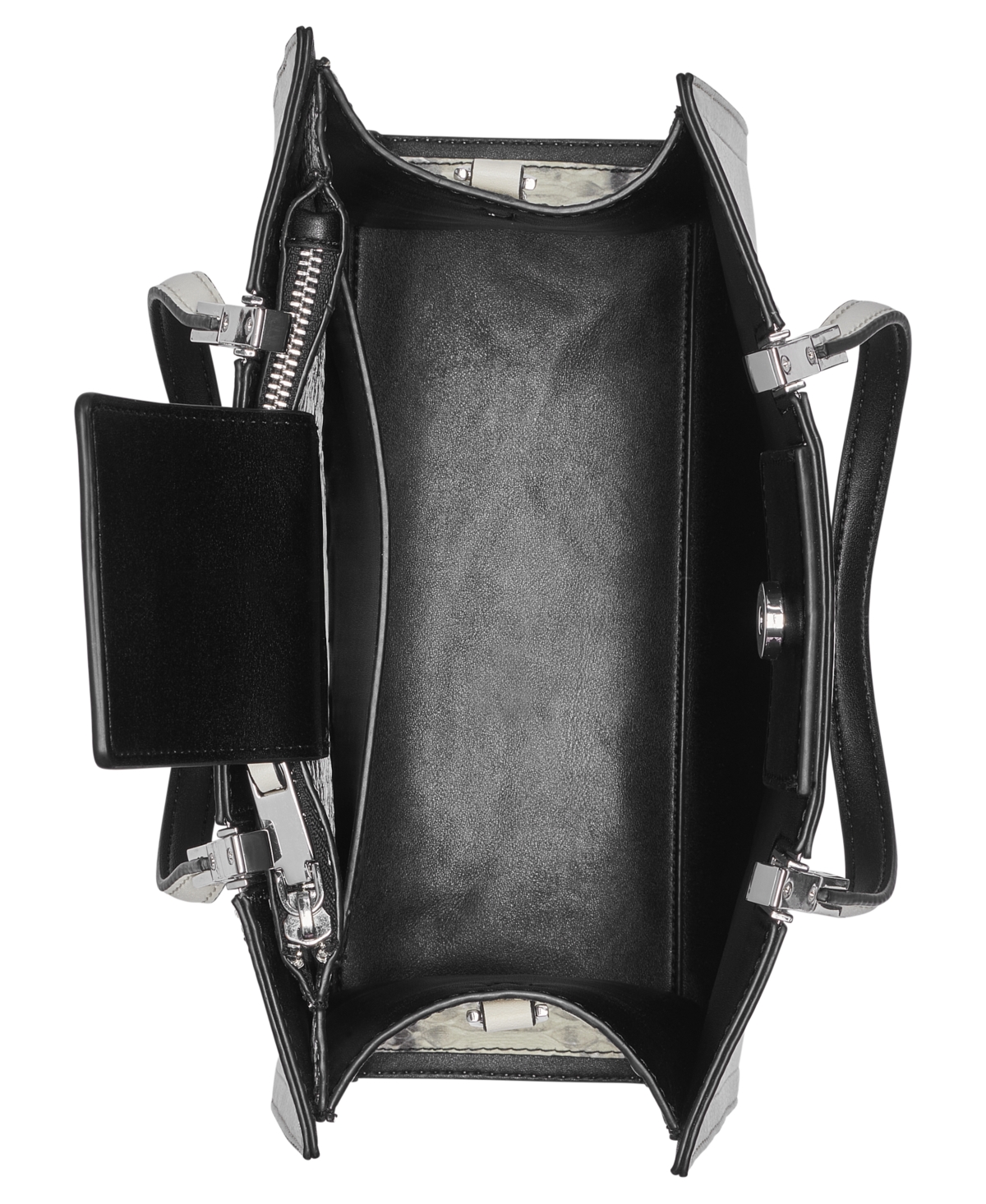 CALVIN KLEIN VERNE MIXED MATERIAL CONVERTIBLE SATCHEL 