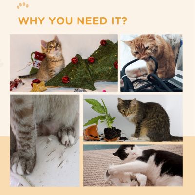 Cat Scratching Board, 4 Pack Cat Scratcher for Indoor Cats, Reversible Cat Scratching Post Replacement for Cat Wheel, Brown