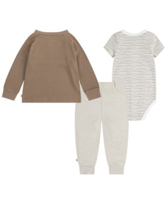 Baby Girls Crew Tee, Bodysuit and Pants, 3-Piece Set