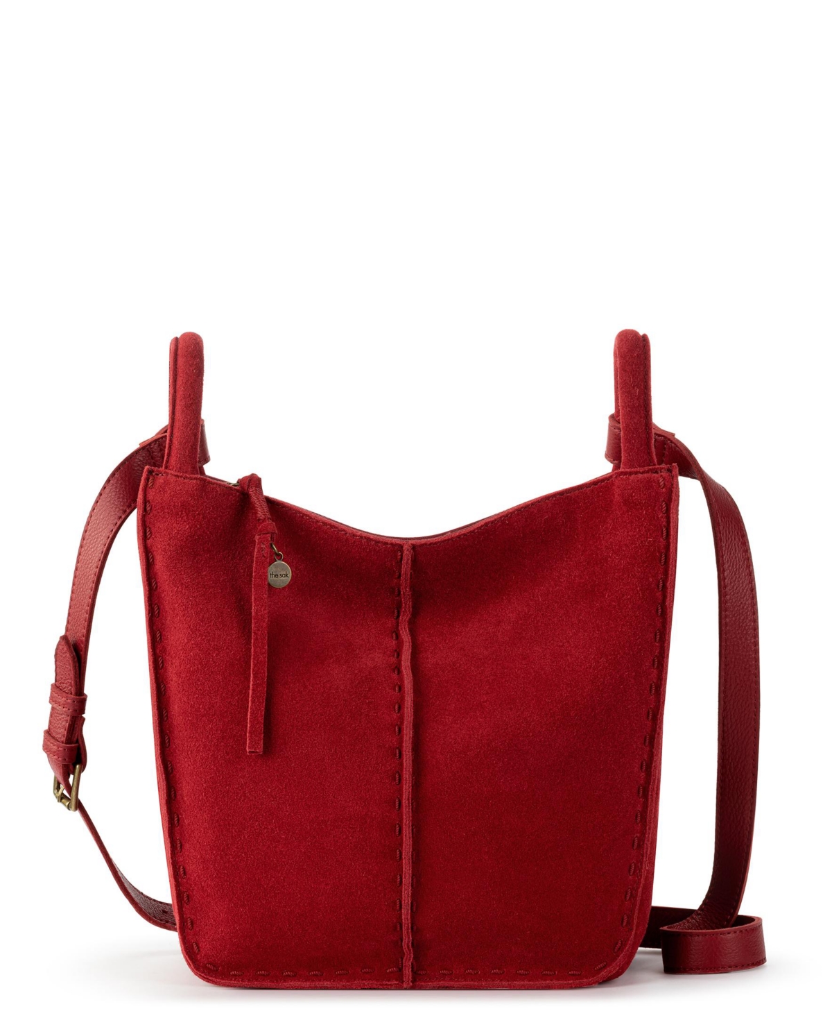 The Sak Los Feliz Leather Crossbody Bag In Scarlet Suede