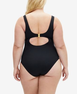 Plus Size Sardinia Tie Front 1 Piece