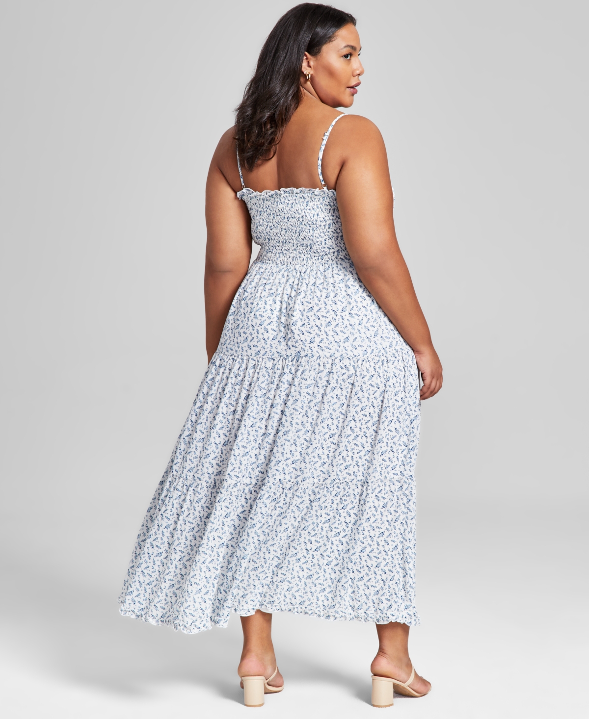 And Now This Plus Size Smocked Maxi Dress, Created for Macy's