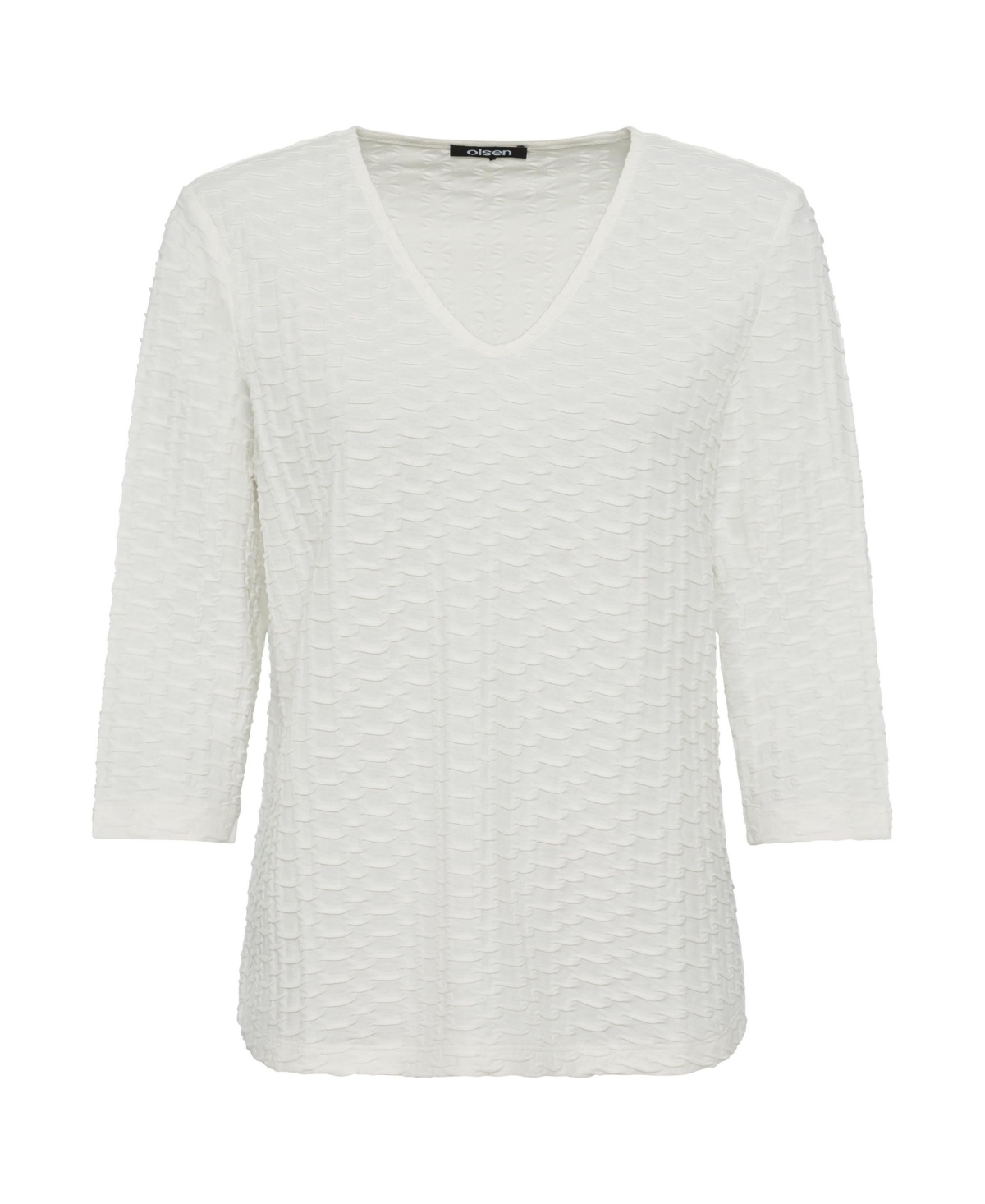 Olsen Women's Textured V-Neck T-Shirt