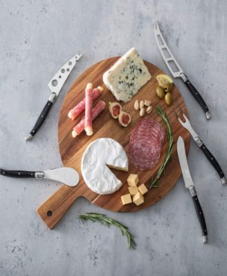 Laguiole 5-Piece Artisan Cheese Knife Set with Pakkawood Handles