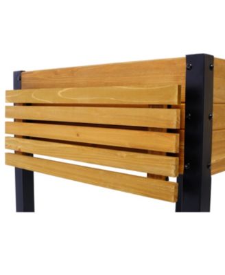 Streamdale Elevated Metal-Leg Planter Box for Herbs, Veggies, and Flowers 52.7x23.6x29.5 inches