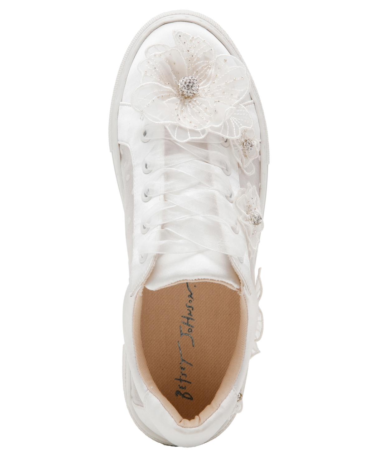 Betsey Johnson Women's Pryce Flower Embellishment Mesh Sneakers
