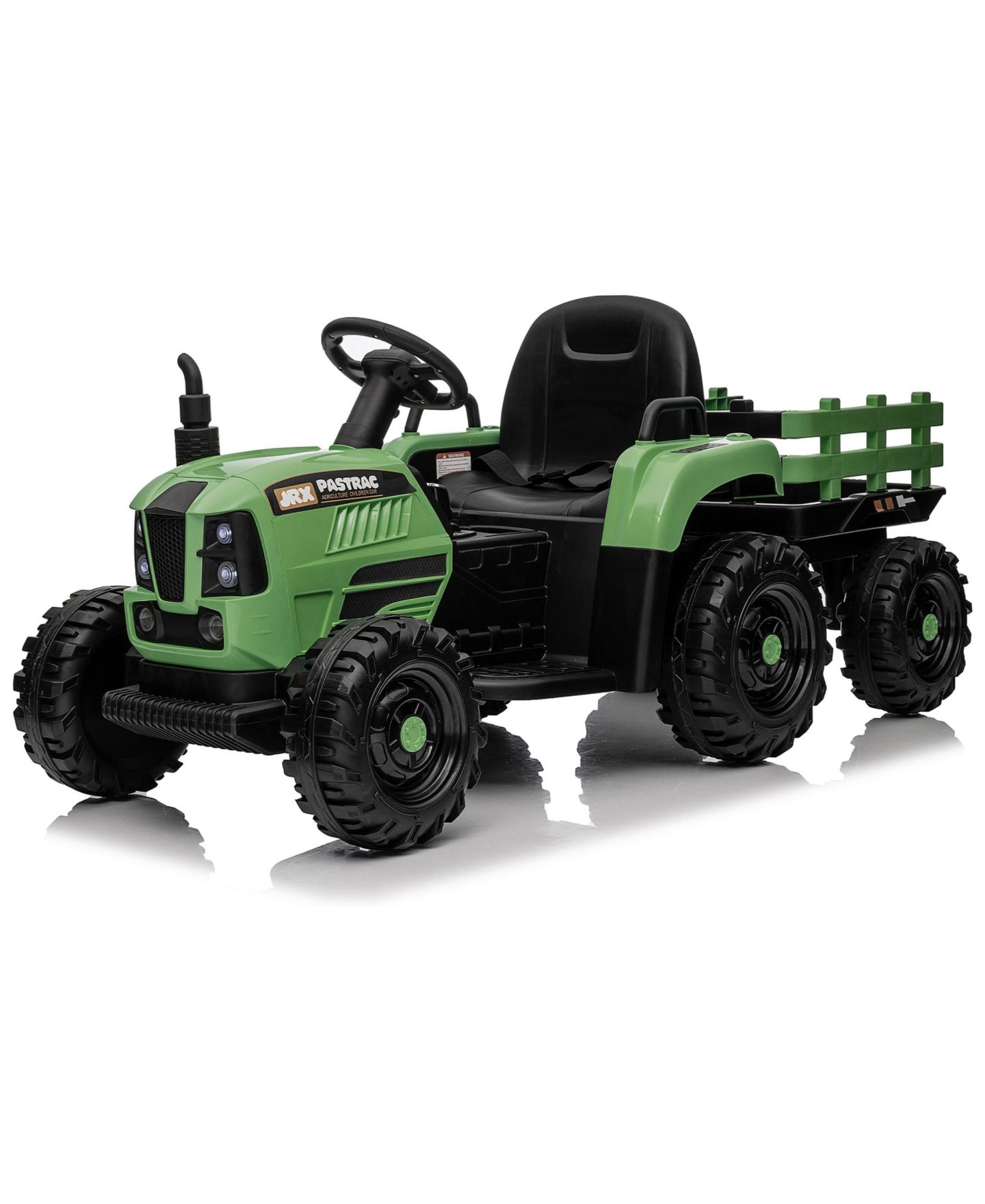 Детская игрушка Streamdale Furniture 24V Electric Tractor with Trailer, Remote Control Ride-On Toy, 1 Seat, от 3 лет, цвет: Изумрудный — фото 3
