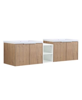 72" Soft-Close Bathroom Vanity with Resin Sink and Ample Storage