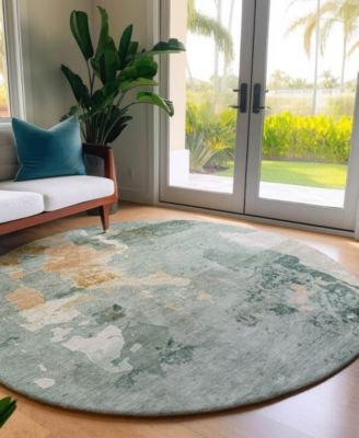 Bresca Washable BC1 8'x8' Round Area Rug