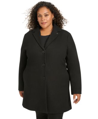 Macy's calvin klein plus size coats sales