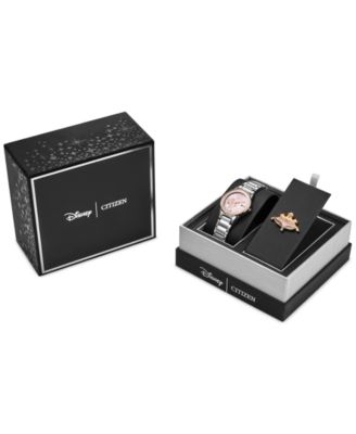 Eco-Drive Women's Disney Princess Sleeping Beauty Aurora Enchanted Stainless Steel Bracelet Watch 30mm Boxed Set