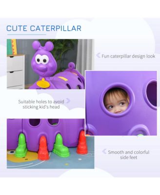 Caterpillar Climbing Tunnel for Kids Climb-N-Crawl Toy Indoor & Outdoor Toddler Play Structure for 3-6 Years Old, Purple