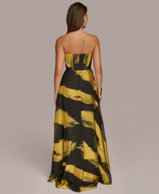 【Donna Karan New York】Strapless Ruffle Gown Donna Karan New York Women's Strapless Ruffle-Front Gown
