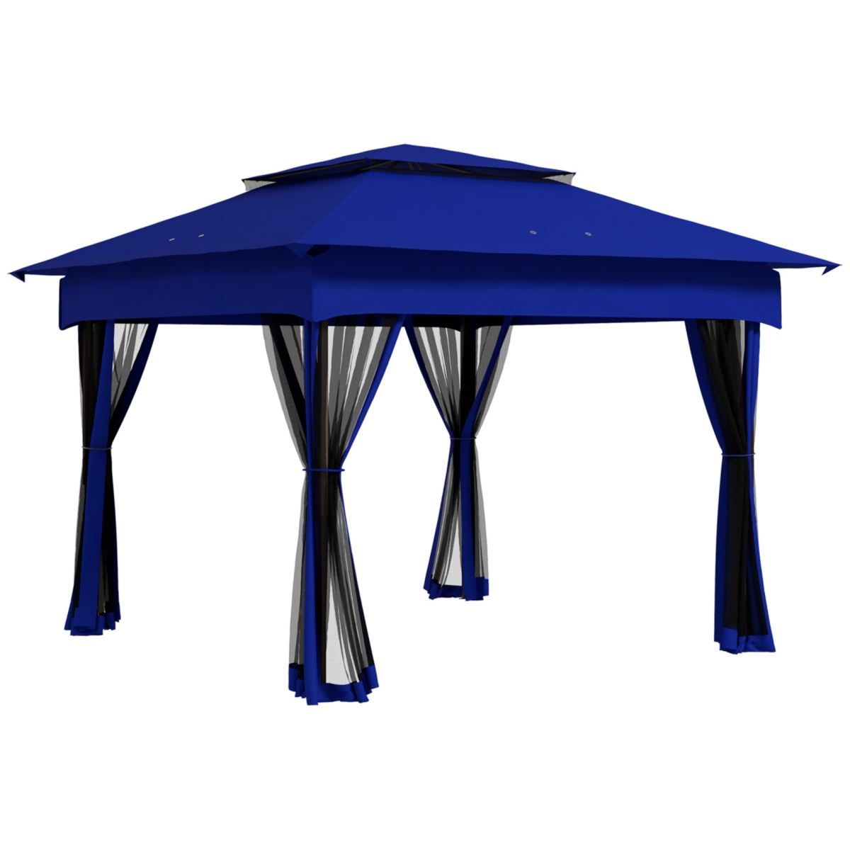 11' x 11' Pop Up Canopy, Outdoor Patio Gazebo Shelter with Removable Zipper Netting, Instant Event Tent w/ 114 Square Feet of Shade and Carry Bag for
