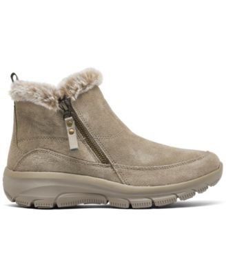 Skechers Women's Relaxed Fit: Easy Going Cool Zip! Faux Fur