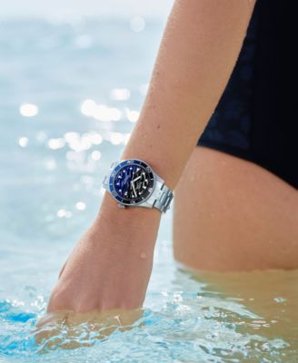 Men's Swiss Automatic Ocean Star Captain Stainless Steel Bracelet Watch 39mm