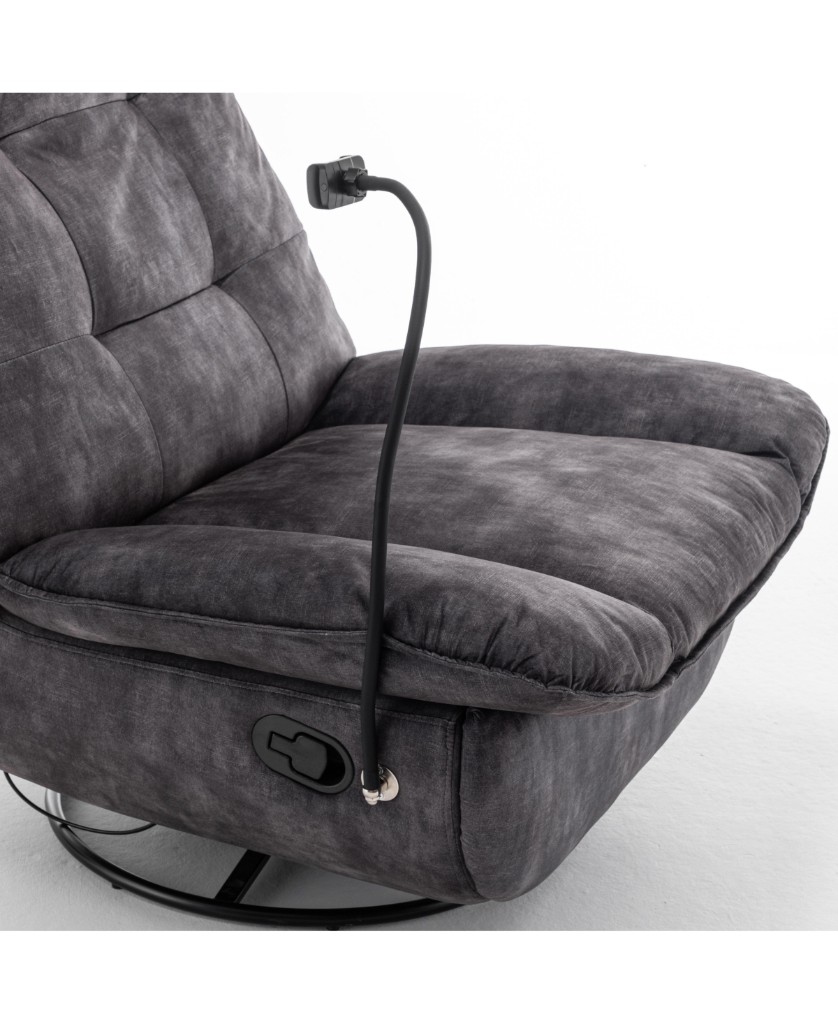 Streamdale Furniturerecliner, reclining lazy chair, mobile phone holder, large and comfortable reading chair, swivel gliding rocking chair, gol