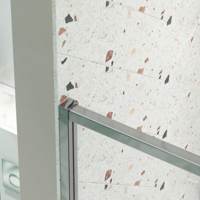 Chrome Pivot Swing Glass Shower Door (50-54" W x 71" H)