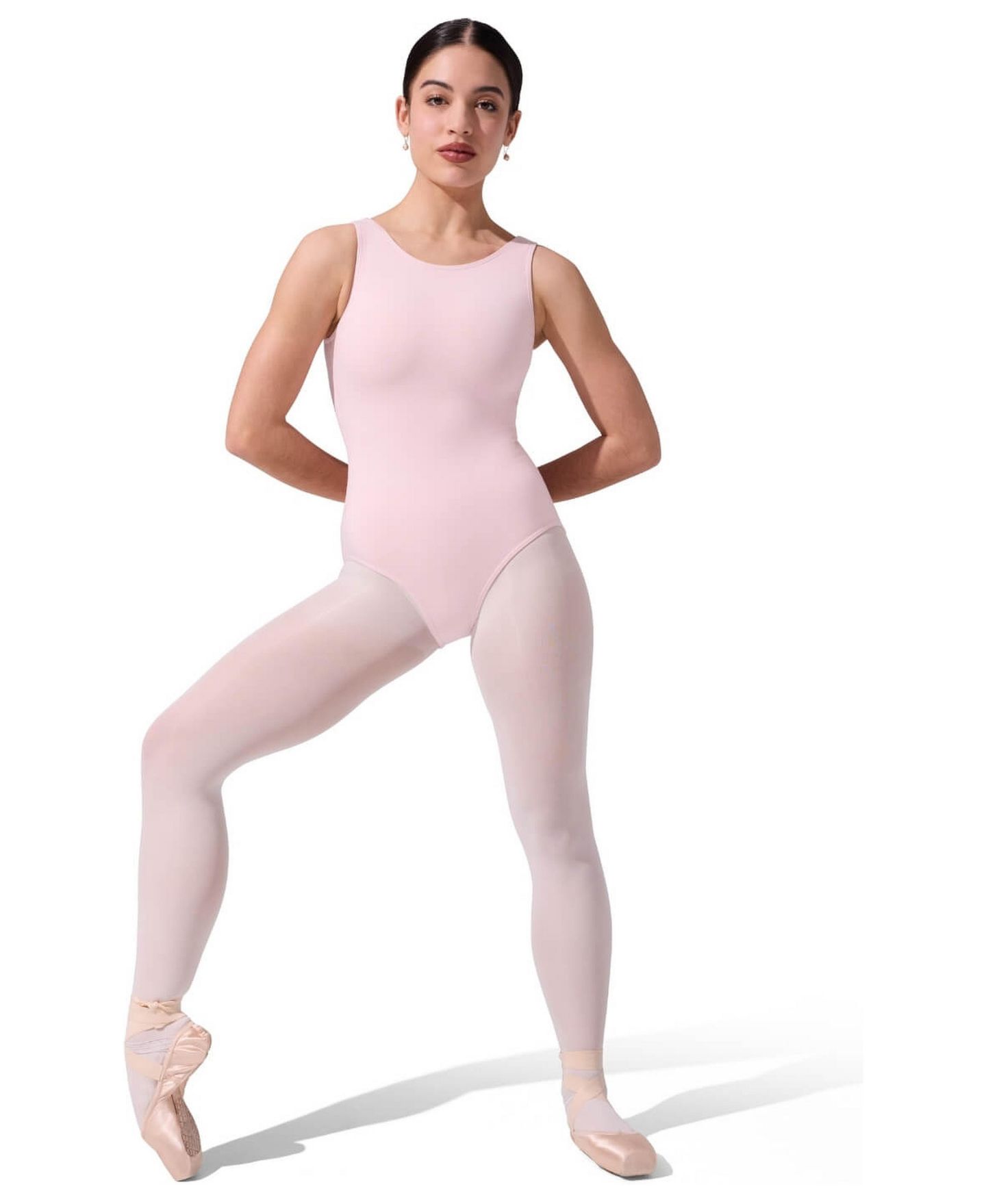 Женский топ Capezio High-Neck Tank Leotard, цвет: Розовый — фото 3