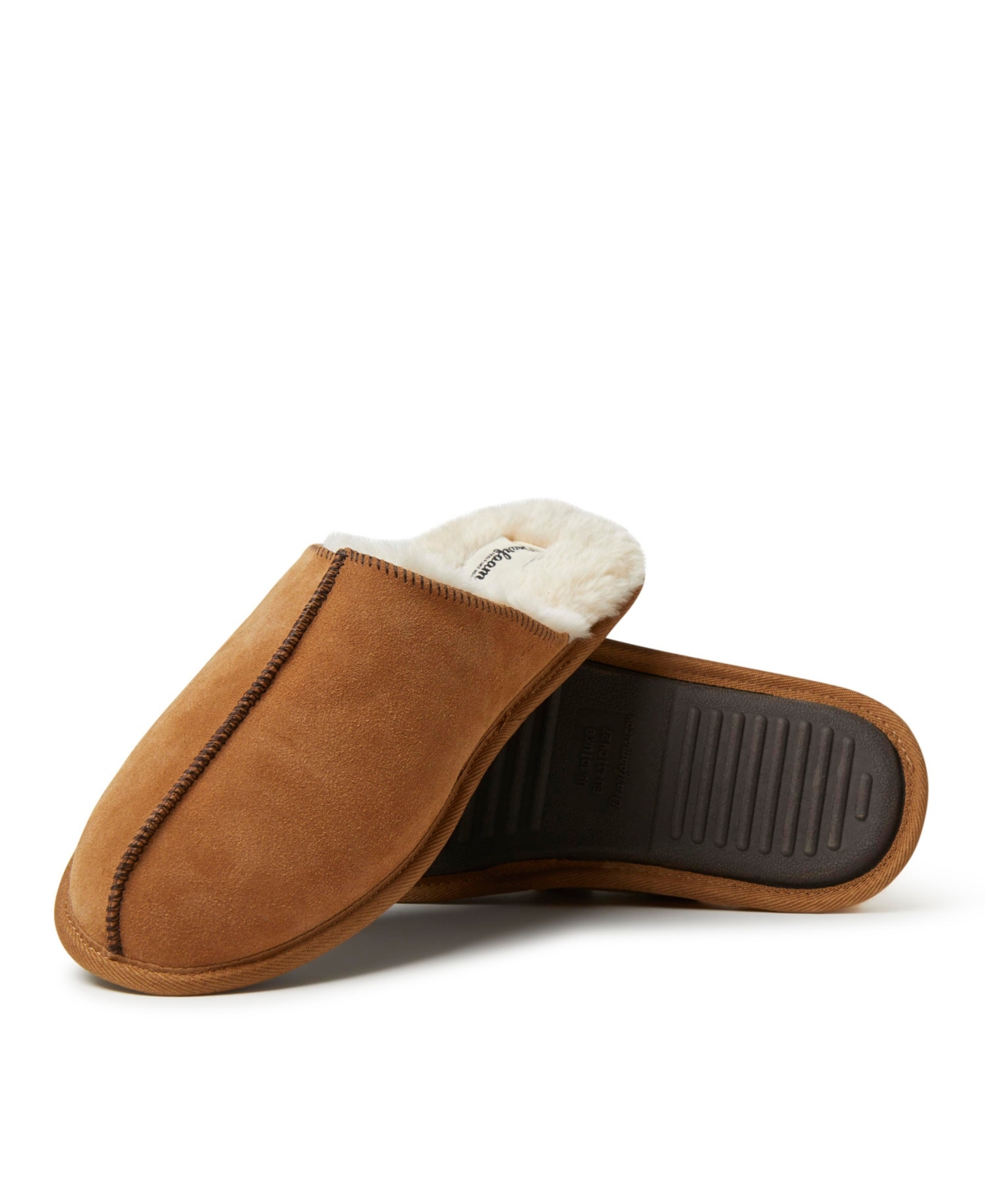 Dearfoams Men's Bradford Genuine Suede Scuff House Slipper