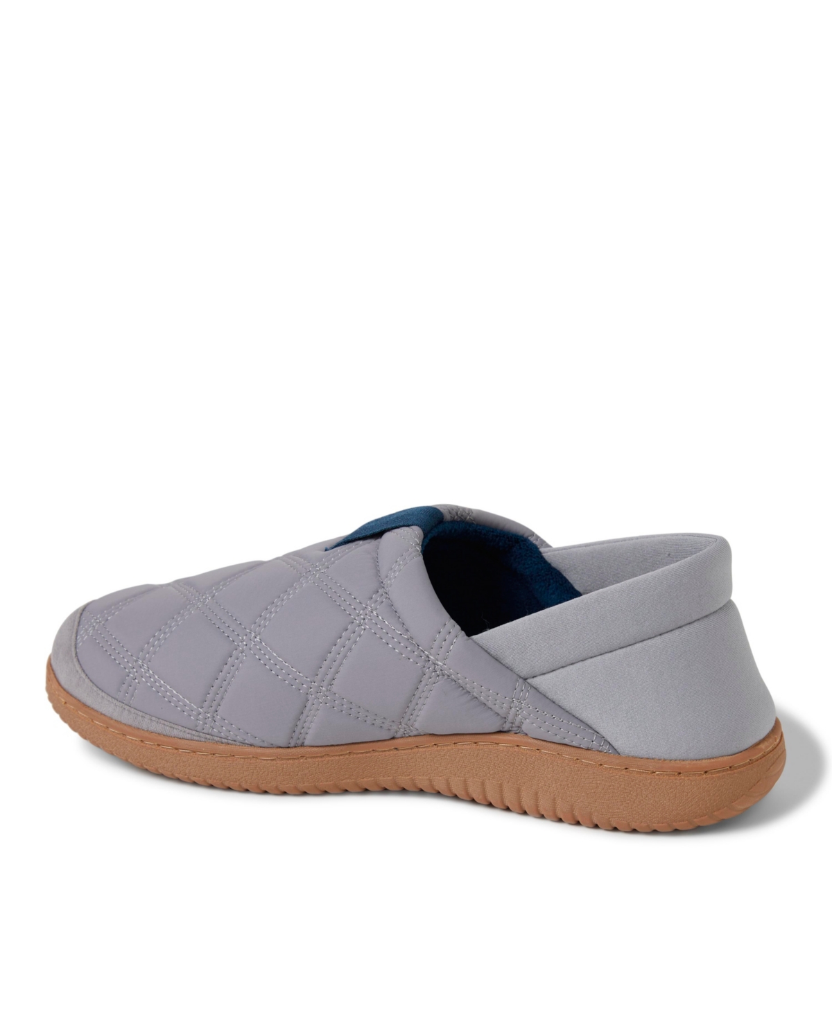 Dearfoams Men's River Closed Back Collapsible Heel House Shoe Slipper - grey