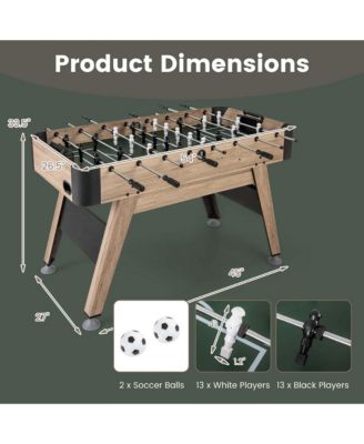 54" Foosball Table with 2 Balls & 26 Players 2 Bead Style Scorers for Game Rooms