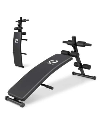 Adjustable Decline Sit Up Bench for Exercise with High Density Foam Cushioned Seat